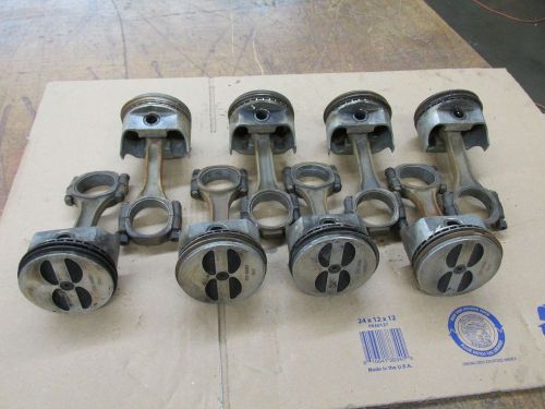 Full set sb chevy 350 .030 forged flattop pistons and lg. journal rods l2256
