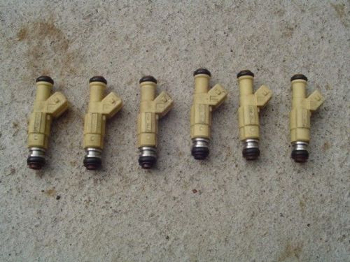 1998-1999 ford contour 2.5l set of 6 fuel injectors oem used