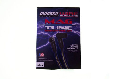 Moroso # 9704m 8mm mag-tune universal spark plug wire 135° boot female cap black