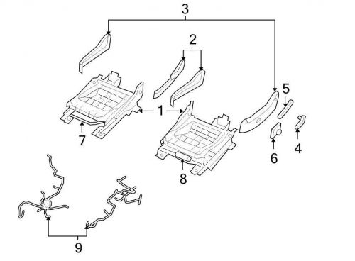 Chrysler oem  power seat wiring harness 68041797ab image 9