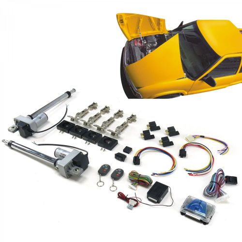 Automatic split hood kit with remotehardware hinge reinforcement custom