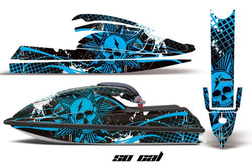 Amr racing jet ski wrap for kawasaki 750 sx graphics kit all years so cal blue