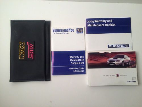 Subaru 2004 wrx / wrx sti owners manual and case