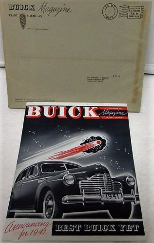 1940 buick magazine announcing 1941 models 40 50 60 70 90 sale brochure original
