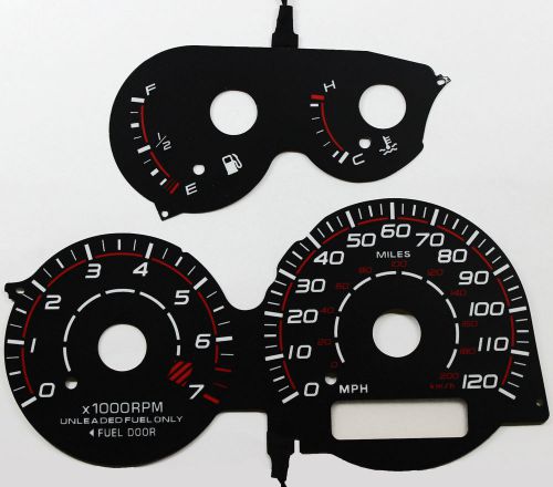 120mph glow gauge face black reverse luminescent kit for 95-99 dodge stratus