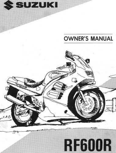 1995 suzuki rf600r motorcycle owners manual -rf 600 r-suzuki-rf600 r