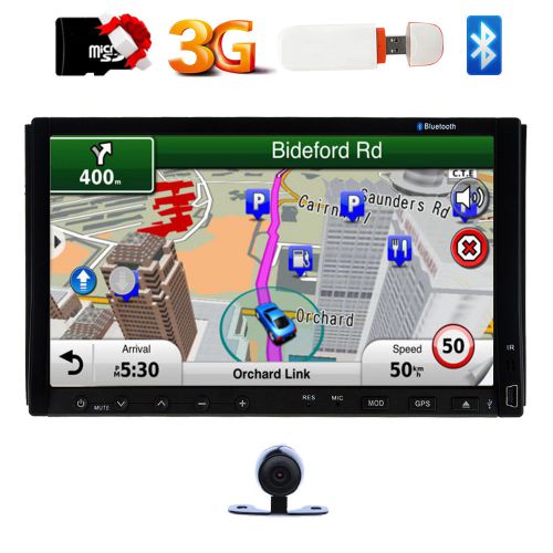 In-dash car gps wince dvd player 7&#034; hd touch screen 3g dongle bluetooth+camera