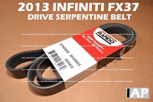 New serpentine drive belt for 2013 infiniti fx37 6v 3.7l bando genuine