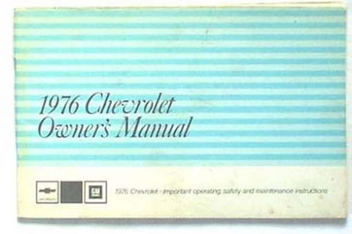 1976 chevrolet owners manual original gm