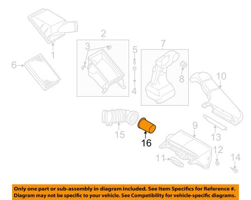 Subaru oem 01-04 outback air intake-adapter 14462aa261