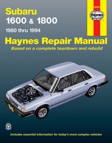 Subaru 1600 1800 service manual 1994 1993 1992 1991 1990 1989 1988 1987 -1980