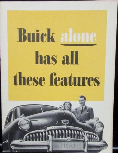 1949 buick features sales brochure dynaflow ventiports fireball fisher body