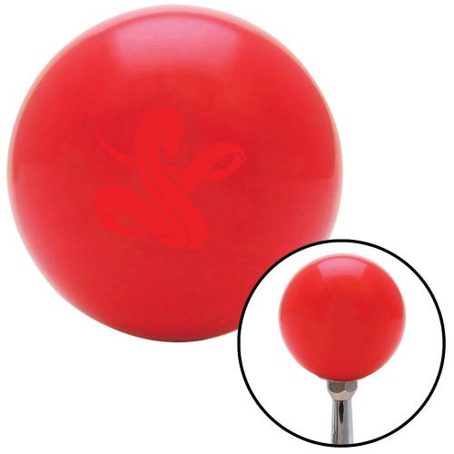Red serpent red shift knob with m16 x 1.5 insertresin shift oe leather lever