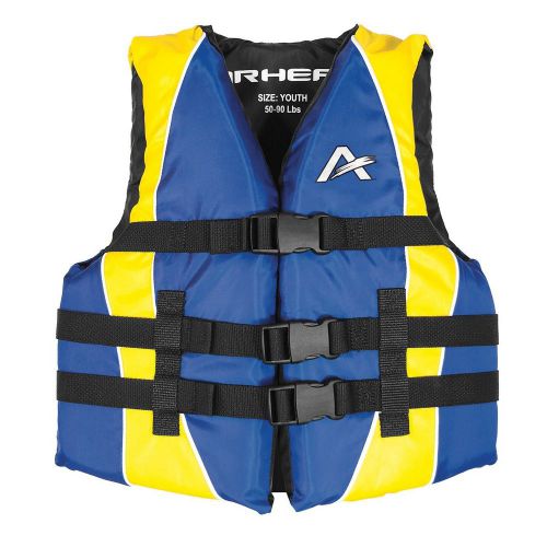 Airhead closed sided youth nylon life vest blue/yellow
