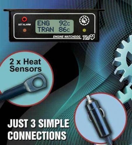 Tm4 twin, engine &amp; transmission temperature warning alarm &amp; gauge