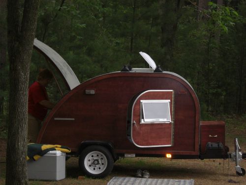 Big woody teardrop camper trailer plans cd  free ship