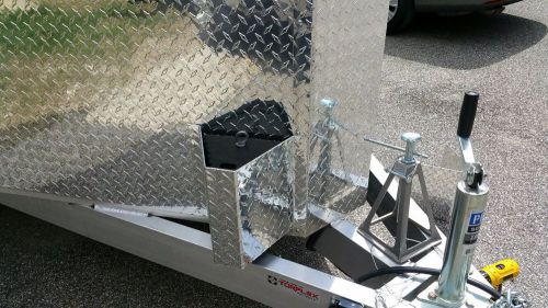 Heavy duty wheel chock holder rv camper trailer car truck made of: diamond plate
