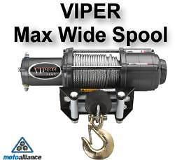 Viper max 4000lb winch &amp; mount with 65&#039; of steel cable for yamaha viking