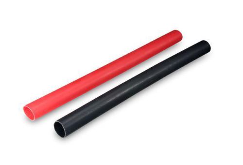 1&#034; black heat shrink tubing 4 foot stick, dual wall 3-1 polyolefin w/ adhesive