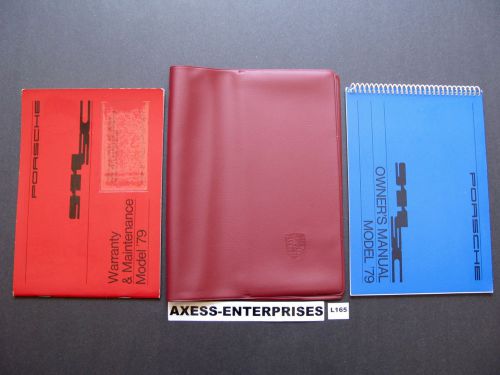 79 1979 porsche 911 sc 911sc coupe owners manual + service book + pouch set l165