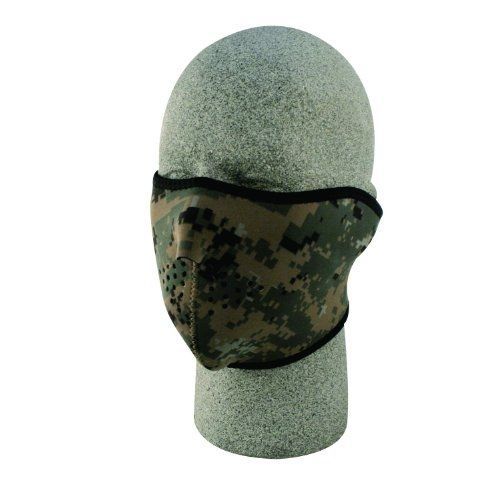 Zanheadgear zanheadgear digital neoprene half face mask (green camouflage)