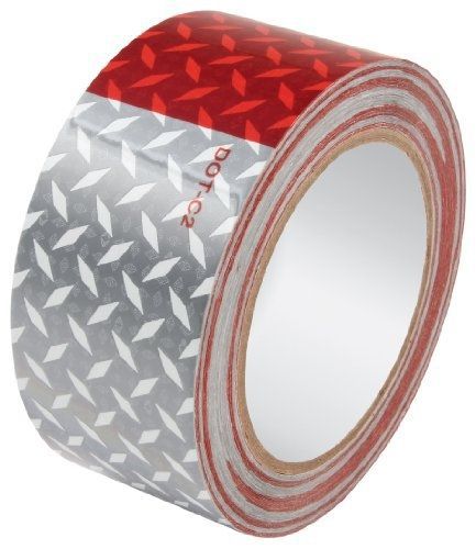 Allstar all14242 red and white diamond plate pattern 2&#034; wide x 50&#039; long roll