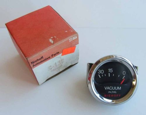 Vintage niehoff vacuum gauge g-130 nos new trw 2 ¼” diameter 0 to 30 in/hg