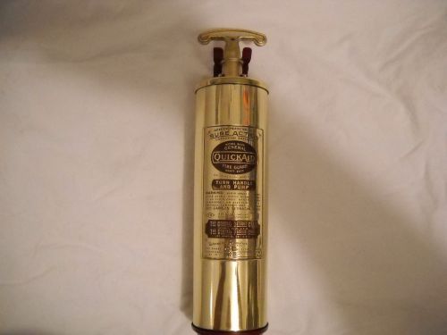 Vintage general quick-aid brass fire extinguisher   *chris-craft  1949-52*