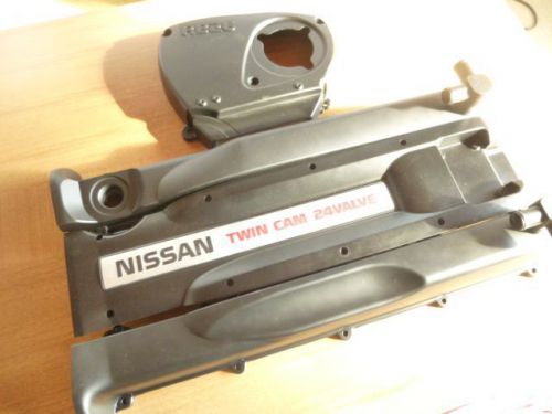 Nissan skyline gtr rb26dett oem timing belt cover + cam cover + plug cover set