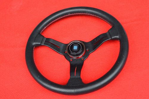 Nardi deep corn 330 steering wheel black leather and black spokes (13 inch.)