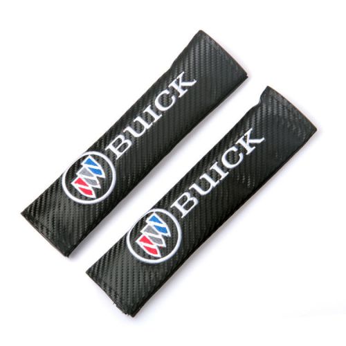 2x car carbon fiber texture seat belts cover shoulder pads for buick