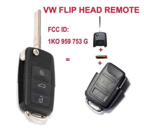 Remote key 3 button 434mhz id48 chip 1k0959753g for vw seat