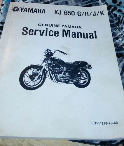 Yamaha motorcycle  xj 650 g h j k service manual lit-11616-xj-60 oem