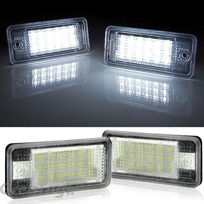 10-12 audi q7 6000k 18 smd led license plate light lamp with load control