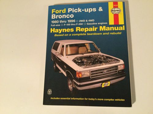 1980-1996 f-100 ford f-150 f-250 f-350 bronco haynes service repair shop manual