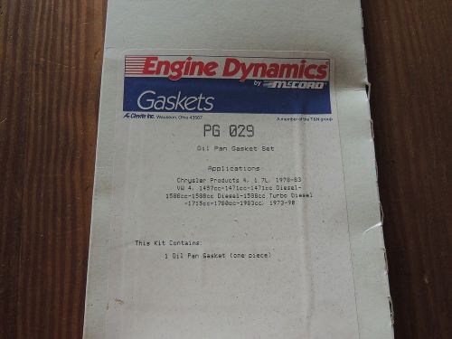 Mccord engine dynamics pg029 oil pan gasket for vw/chrysler 1.4l - 2.0l 4 cyl