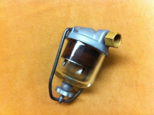 Original domed top ac fuel filter assembly with nos element and line fittings