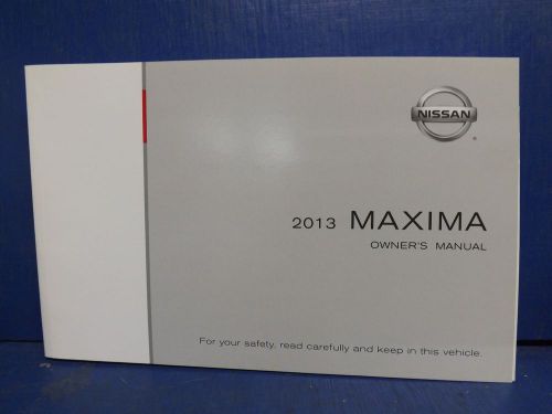 2013 nissan maxima owners manual genuine oem ee261