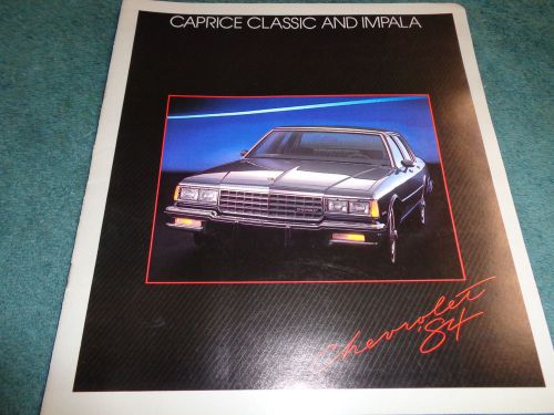 1984 chevrolet caprice / impala sales brochure / original dealership catalog
