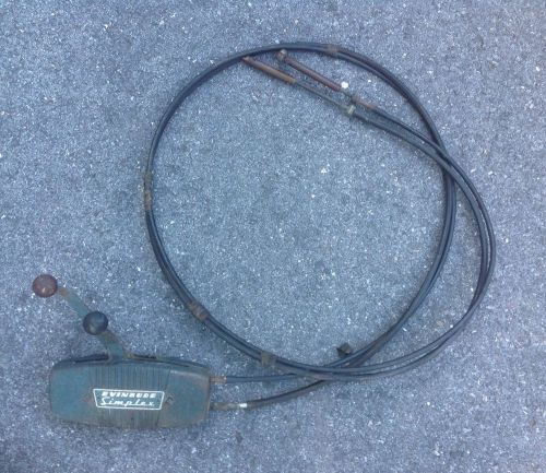 Vintage evinrude 2 handle simplex control box with 9&#039; cables