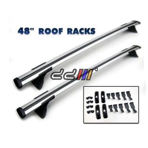 48&#034; 120cm aluminum top roof rack cross bar baggage carrier lock hilux vigo dmax