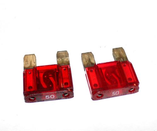 Oem bmw e38 e39 e46 e60 e90 red 50 amp car fuses x2 50a x3 x5 z3 z4 e53 e85 e86