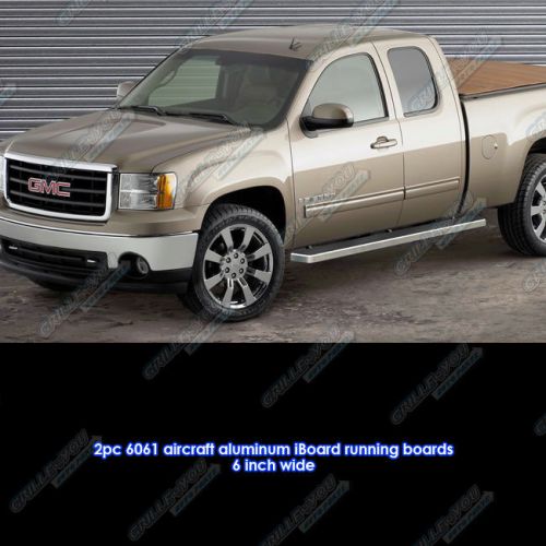 6&#034; iboard running boards fit 99-13 chevy silverado/gmc sierra extended cab