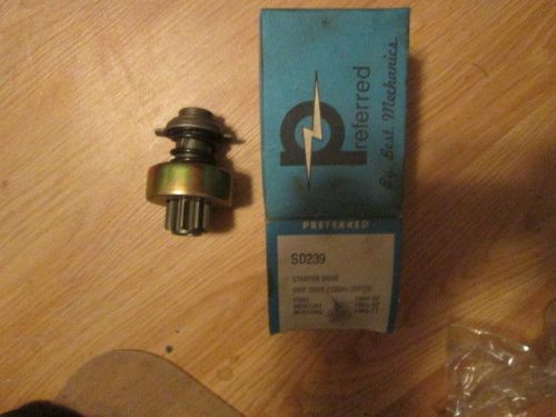 Nos new in box sd 239 starter drive ford 64-82