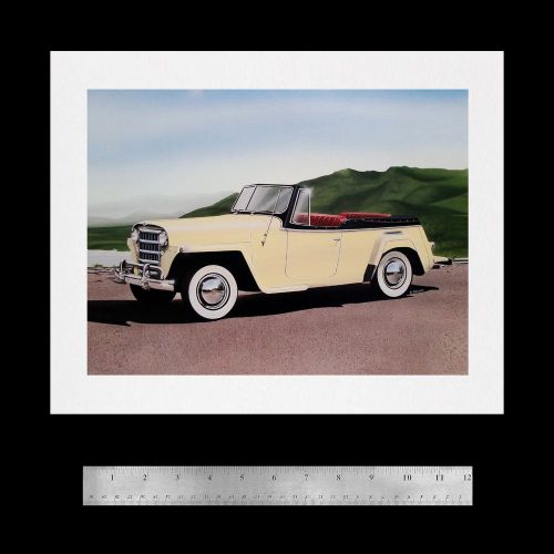 Jeepster willys-overland 1948 1949 1950 1951 50 51 134 - dealer poster art print