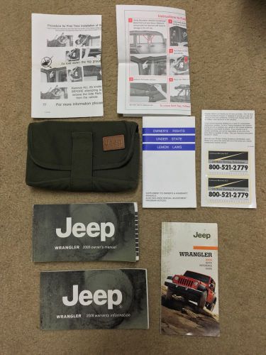 2009 jeep wrangler owners manual set w/jeep case-fast free shipping!