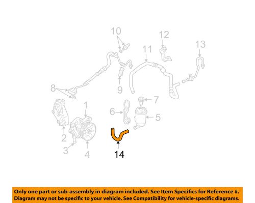 Honda oem 01-05 civic-power steering suction hose 53731s5da01