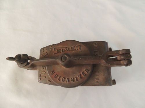 Vintage antique 1905 shaler vulcanizer tube kit  f 31 tire tool metal