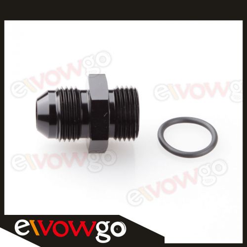 Male -8an 8an flare to -6an an6 straight cut o-ring fitting black