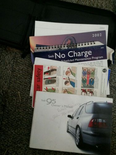 2002  saab 9-5 owners manual and booklets with  case